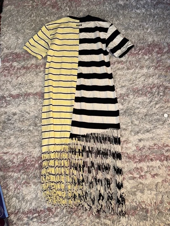 MSGM fringe t-shirt dress L - Picture 3 of 6